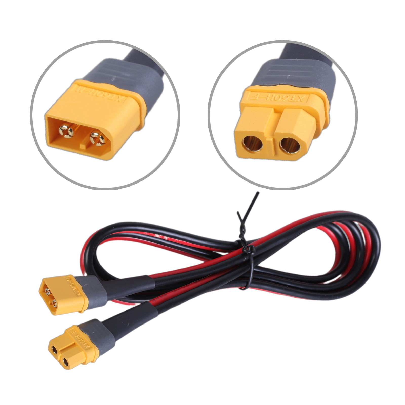 Male to Female Connectors with 12AWG Silicone Wire Extension Cable for RCs FPV