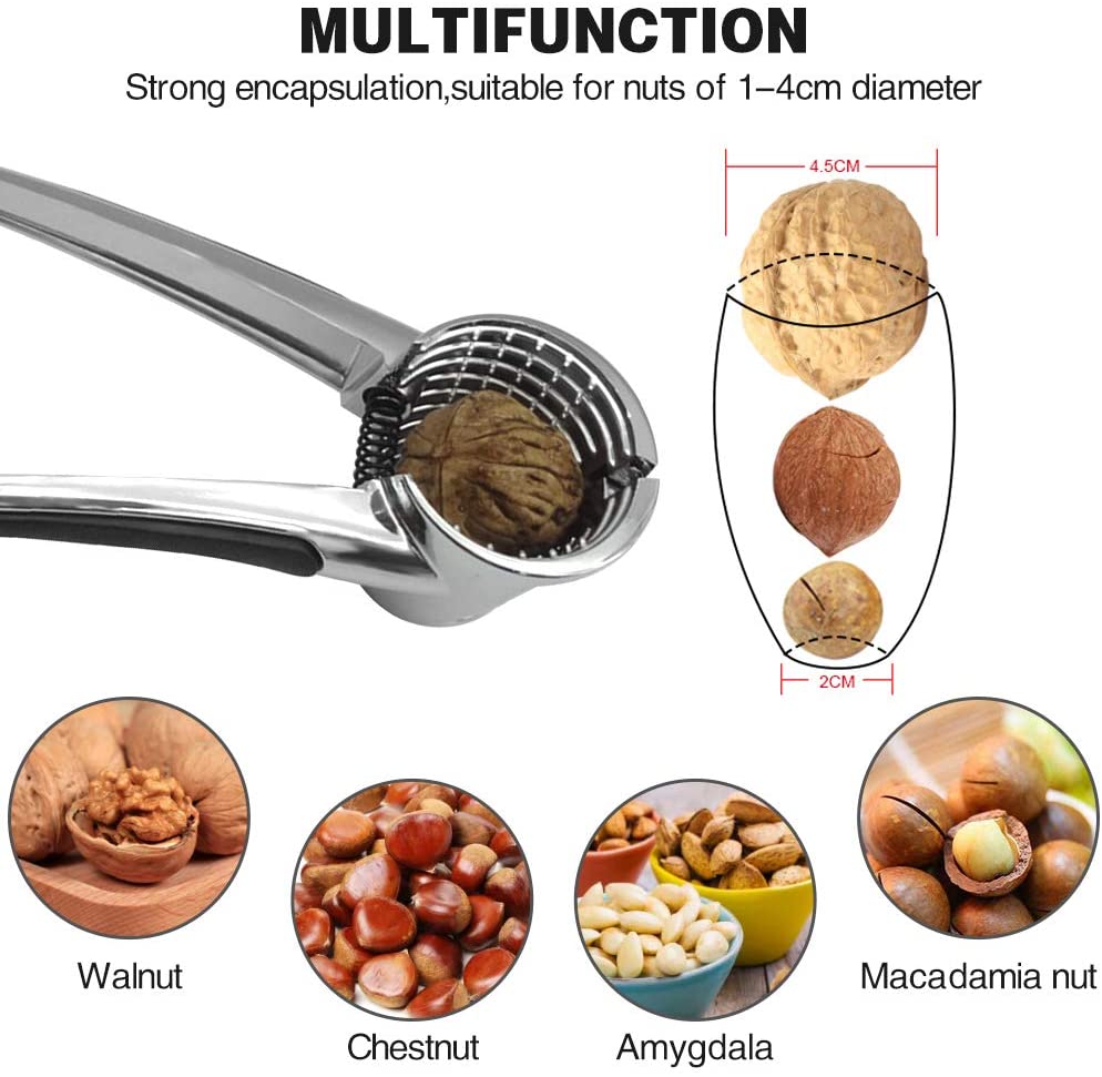 Nutcracker, Heavy Duty Nut Cracker Tool Stainless Steel Nut Opener with Non  Slip Handle Nut Plier for Walnut Hazelnut Almonds Pecan Nuts | Walmart  Canada