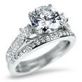 thumbnail image 3 of Simulated Diamond Wedding Engagement Bridal Ring Set for Women Size 8, 3 of 4