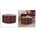 thumbnail image 3 of Coussin de Sol en Paille Fait Main pour Méditation Tabouret Pouf Bohemia Rouge, 3 of 8