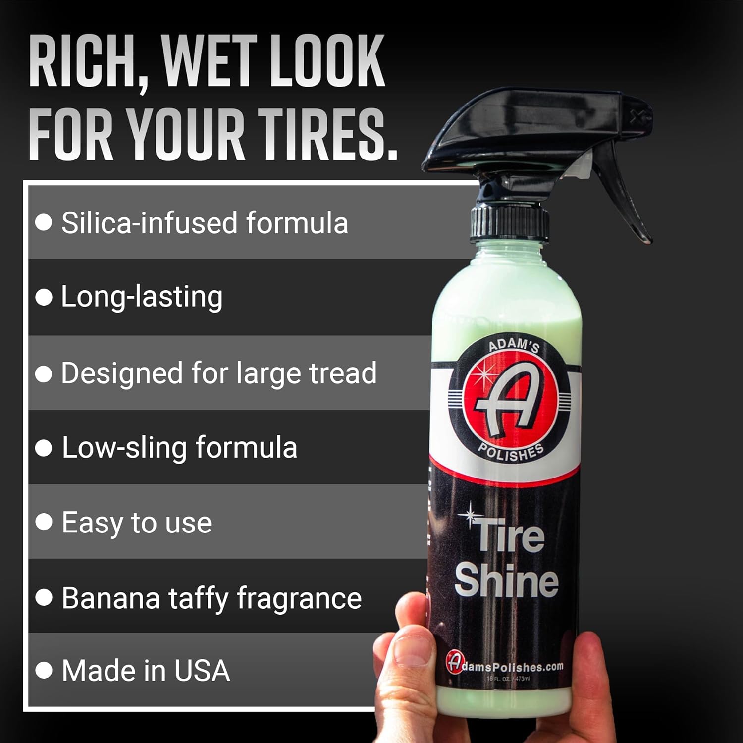 Adam's Polishes Tire Shine with SiO2 - 16oz photo 2