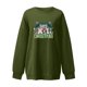 thumbnail image 1 of Sudadera sin capucha Gibobby Suéter divertido con estampado de cuadros gorro navideño de leopardo felpa navideña Verde XL, 1 of 5