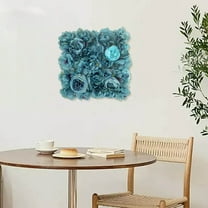 Flower Wall Decor,Artificial Flower Wall Panels,Silk Rose Flower Wall Board,3D Artificial Flowers for Wall,13.7x13.7 Inch Romantic Flower Wall Backdrop for Valentine's Day Wedding Party