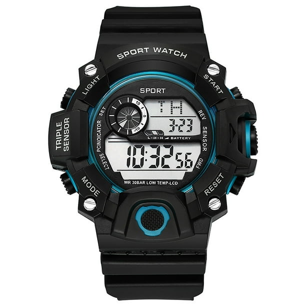 Reloj electrónico de esfera grande para hombre, deportivo, multifuncional, resistente al agua, moderno, para mujer, para estudiantes y niños