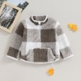 thumbnail image 2 of Okbabeha Toddler Baby Girl Plaid Zipper Jacket Kids Sleevless Fall Winter Warm Waistcoat Vest Pocket Coat Tops, 2 of 5