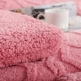 thumbnail image 5 of Aisbo Sherpa Winter Comforter, Reversible Flannel Blanket, 3D Jacquard Design, Warm & Cozy, Full Size, 5 of 6