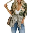 thumbnail image 1 of Sherrylily Women Floral Cardigans 3/4 Ruffle Sleeve Lightweight Flowy Boho Tie Loose Cover Ups, 1 of 4