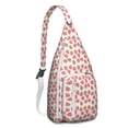 thumbnail image 1 of Colored Strawberry Sling Backpack - Playful Fruit Pattern Crossbody Bag, Fashionable Daypack for Teens, 1 of 4