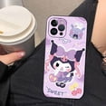 thumbnail image 3 of Funda de teléfono con dibujos animados Kuromi para Apple, cubierta de silicona suave negra para iPhone 15 14 13 12 11 Pro XS Max Mini 7 8 Plus X XR SE, 3 of 5