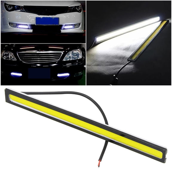 12V COB LED Daytime Running Lights DRL Strip 6000K-7000K White 500lm Waterproof Ultra-Thin 6.7" x 0.6" for Car SUV Truck Motorcycle Fog Light Driving Lamp Exterior Styling Accessory