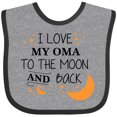 thumbnail image 3 of Inktastic I Love My Oma to the Moon and Back Boys or Girls Baby Bib, 3 of 4