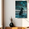 thumbnail image 4 of Cane Corso Christmas Canvas Wall Art Cute Dog Sitting Winter Night Snow Picture Prints Painting Vintage Artwork for Home Decor Frame, 4 of 6