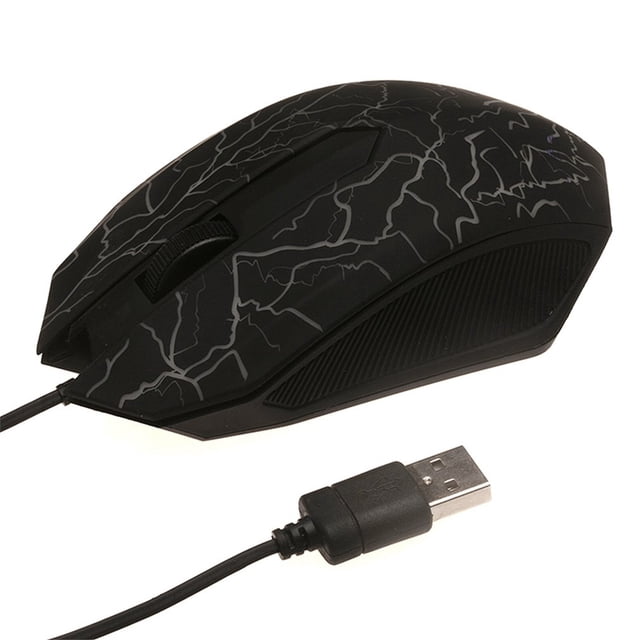 Pequeño Especial En Forma De 3 Botones Usb Con Cable Luminoso Gamer Computer Gaming Mouse Minnieouse EL008809-00