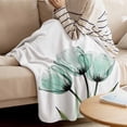 thumbnail image 4 of Throw Blanket for Couch Tulips Flower Soft Fleece Flannel Blankets Cozy Lightweight Blanket for Home Sofa Living Room Green Floral Bed Throws 40" x 50", 4 of 9