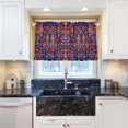 thumbnail image 5 of Yayeee Kitchen Curtains Tier Pair Light Filtering 27"x36" Rod Pocket Short Cafe Window Panel, Red Geometric Eagle, 5 of 7