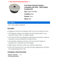 thumbnail image 2 of Front Shock Absorber Bushing - Compatible with 2003 - 2006 Cadillac Escalade ESV 2004 2005, 2 of 2