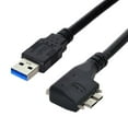 thumbnail image 1 of YISITIAN Micro USB 3.0 Cable USB 3.0 Male to Micro B Male 90 Degree Right Angled Data Transfer Extension Cable with Mount Panel Screws 3.0M CJ919-29690, 1 of 9