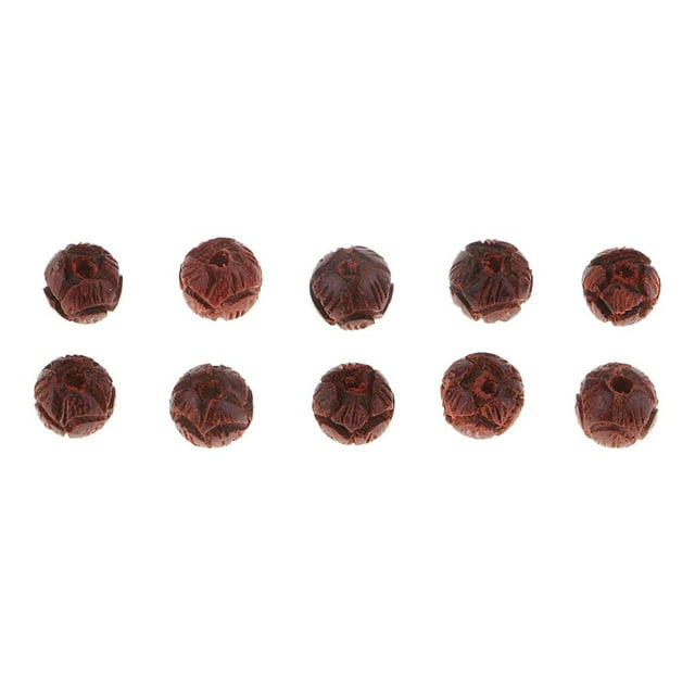 Dijes colgantes de loto tallados para pulseras y bisutería 6mm