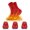 Red, variant on Lovskoo Women and Mens 5 Pairs Self-Heating Socks To Keep Warm In Winter Low Cut Ankle Socks Camping Fishing Riding Self-Heating Socks Black