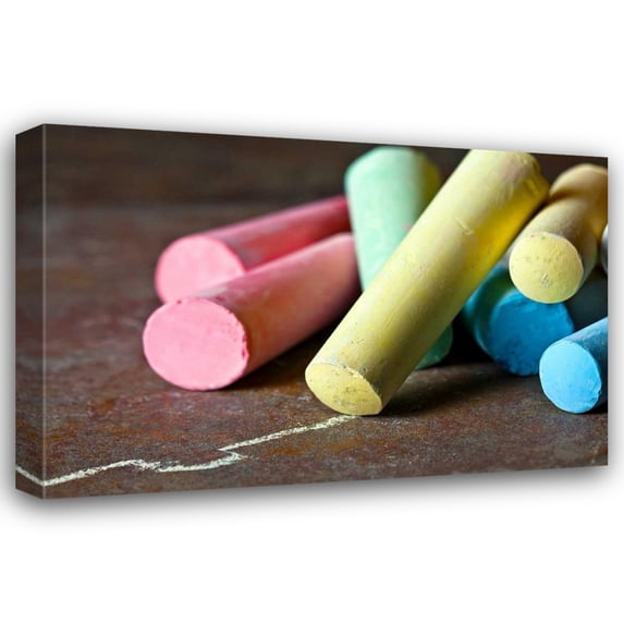 C. Thomas McNemar 18x13 Gallery Wrapped Canvas Wall Art Titled - Sidewalk Chalk II