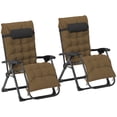 thumbnail image 1 of Outsunny Chaise Zéro Gravité Inclinable, Chaise Longue Pliante avec Coussin, 1 of 10