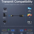 thumbnail image 3 of Neinkie Convertisseur Vidéo Cordon Plug-and-Play 1080P PVC Haute Résolution Câble HDMI vers VGA Compatible Fournitures Ménagères, 3 of 9