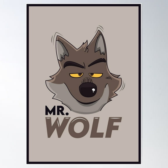 Mr. Wolf - The Bad Guys Poster Wall Art, Modern Wall Decor For Living Room Bedroom, 8x12 UNFRAMED