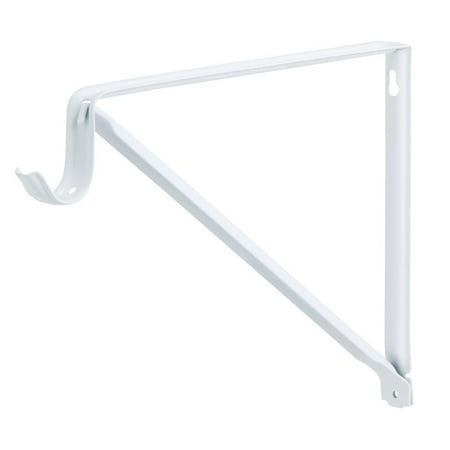 

2 pcs John Sterling Closet-Pro 10 In. H. x 11 In. D. Fixed Closet Shelf & Rod Bracket White