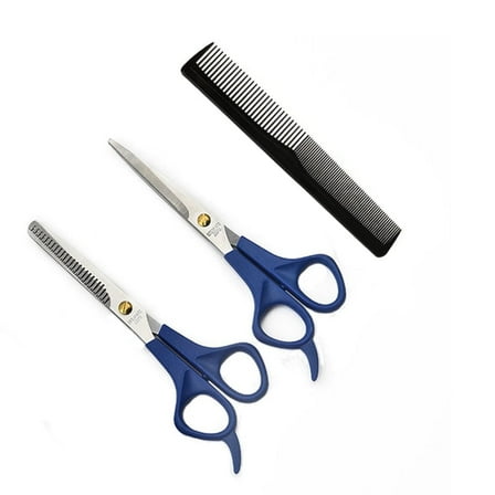 2pcs Hair Cutting Scissors Professional Hair Shears Blue Hair Scissors Hairdressing Scissors for Men Women