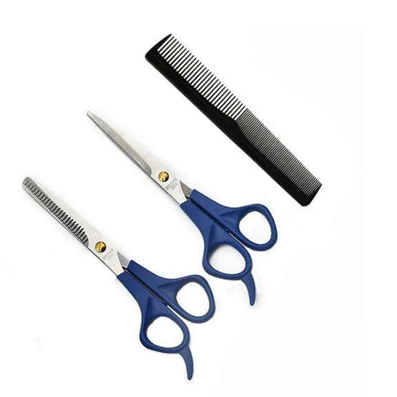2pcs Hair Cutting Scissors Professional Hair Shears Blue Hair Scissors Hairdressing Scissors for Men Women