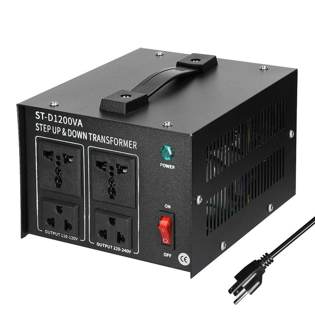 Step Updown Transformer Compact Size Voltage Converter 1200va Portable Home Electrical Appliances P