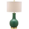 thumbnail image 3 of SAFAVIEH Ceramic Paris Solid 27.5 in. H Table Lamp w/ Shade, Emerald/Off White, 3 of 6