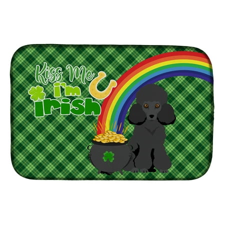 

Toy Black Poodle St. Patrick s Day Dish Drying Mat 14 in x 21 in