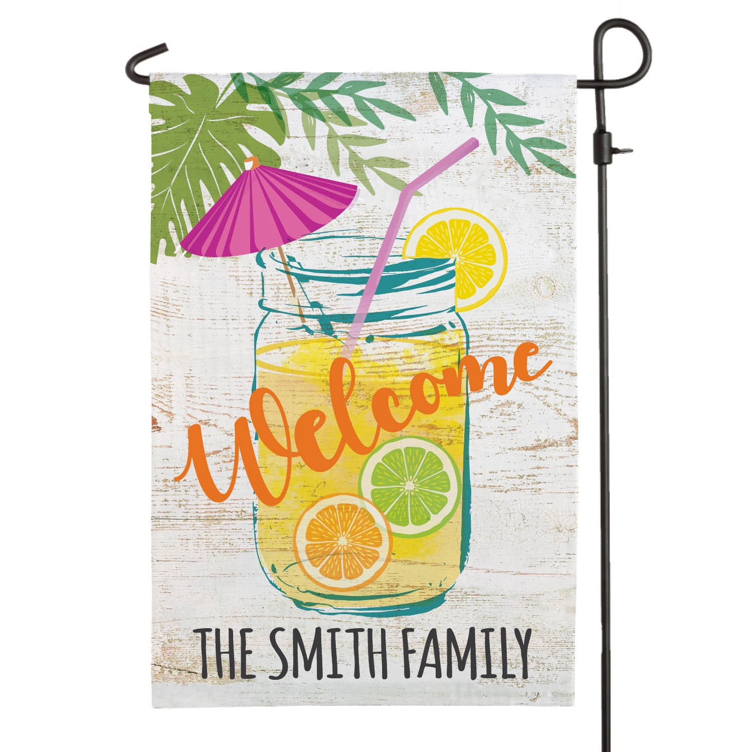Happy Hour Personalized Garden Flag