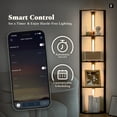 thumbnail image 3 of FENLO Wood Corner Shelf with Dimmable LED Floor Lamp, 3 of 6
