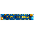 thumbnail image 2 of Blue Gold Happy Birthday Banner with Balloons Stars and Gifts Background Party Supplies for Birthday Parties Photography Props Decorations Backdrop, 2 of 7