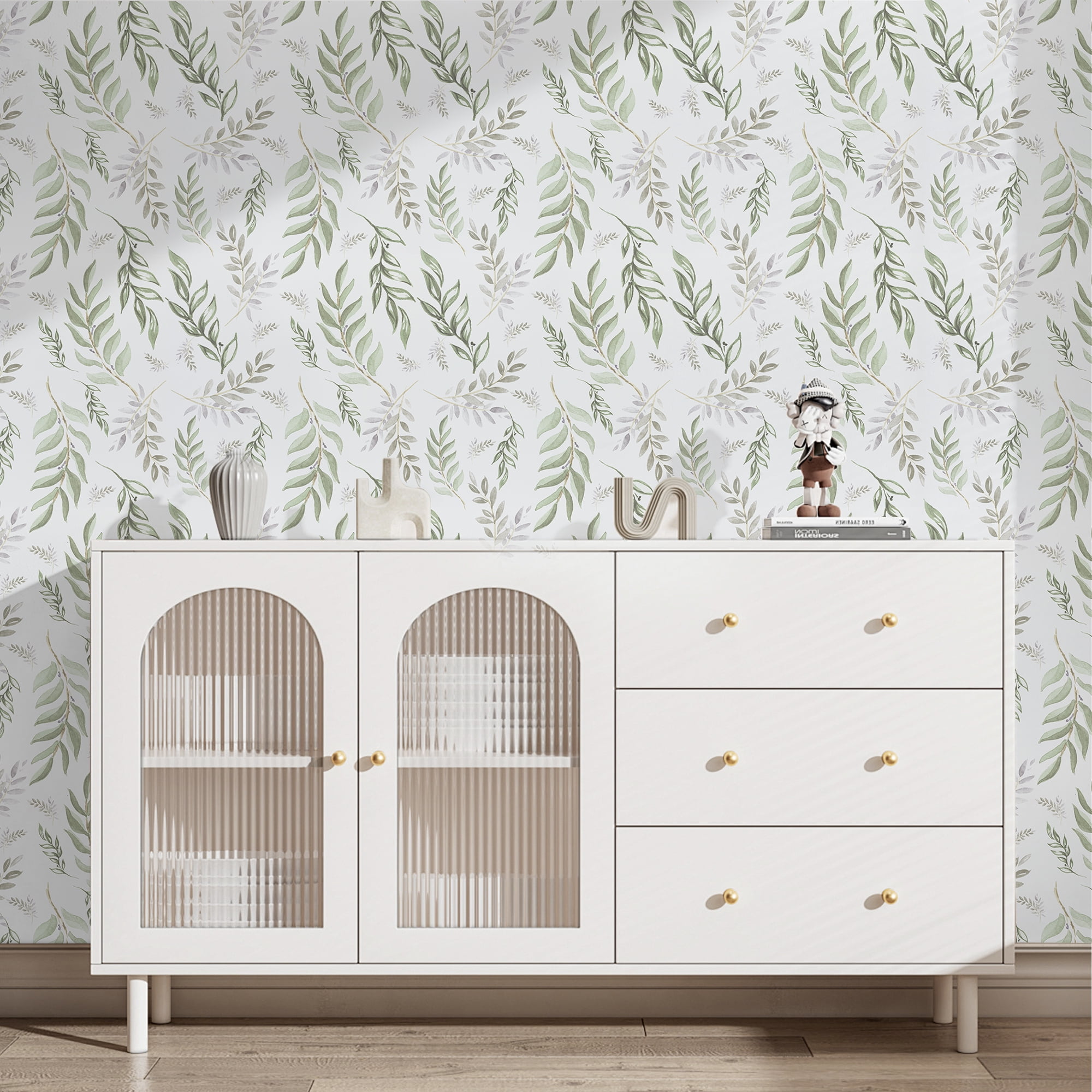 UMIGGEE 17.5-in x 393-in Peel and Stick Floral Wallpaper Self Adhesive Removable Wallpaper Peel and Stick for Home Bedroom Cabinets Thicken