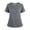 Gray, variant on Scrub Tops for Women V-Neck Short Sleeve Medical Uniform with Pockets Soft Breathable Workwear for Nurse Light pink M