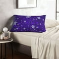 thumbnail image 6 of Fuzoiu Dark Purple Snowflakes Print Fuzzy Pillowcases, Super Soft Pillow Case Cover with Zipper for Bedroom, Sofa, Couch,Cozy Pillow Shams for All Seasons-14"x20", 6 of 6