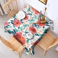 thumbnail image 2 of Pioneer Flower Floral Print Pattern Square Tablecloth,Waterproof Square Table Cover,Wipeable Spillproof Washable Table Cover for Home Kitchen Party Decor 42"X42"(107x107cm), 2 of 6