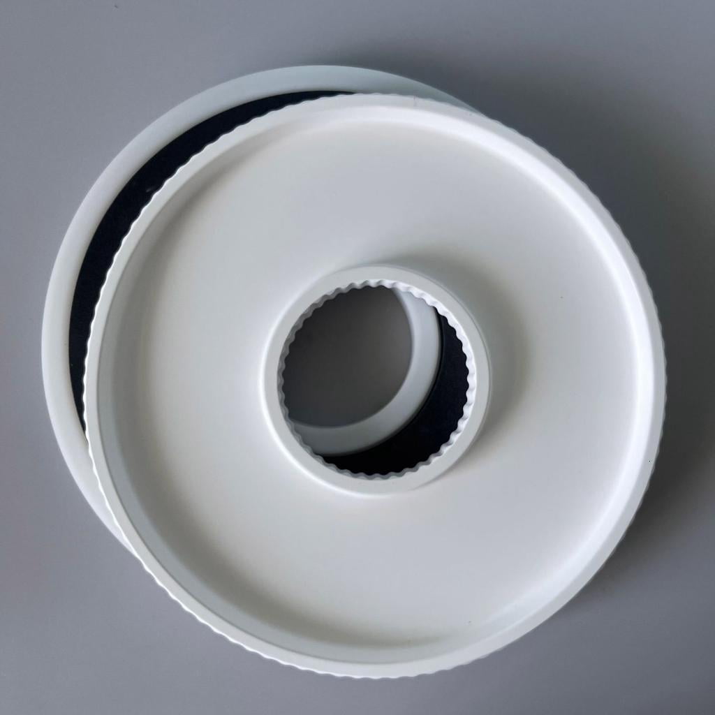 lanema Professional Silicone Craft Mold Round Striped Plate Mold Unique Textured Trays for Resin Art Concrete Casting