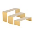 thumbnail image 4 of Almencla 3x Riser Display Stand Handbag Shoe Display Rack for Purse Jewelry Figurines Brushed Gold, 4 of 8