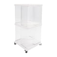 thumbnail image 6 of Bookshelf with Wheels, 360° Display Bookshelf, 2-tier Bookshelf with Wheels, 6 of 13