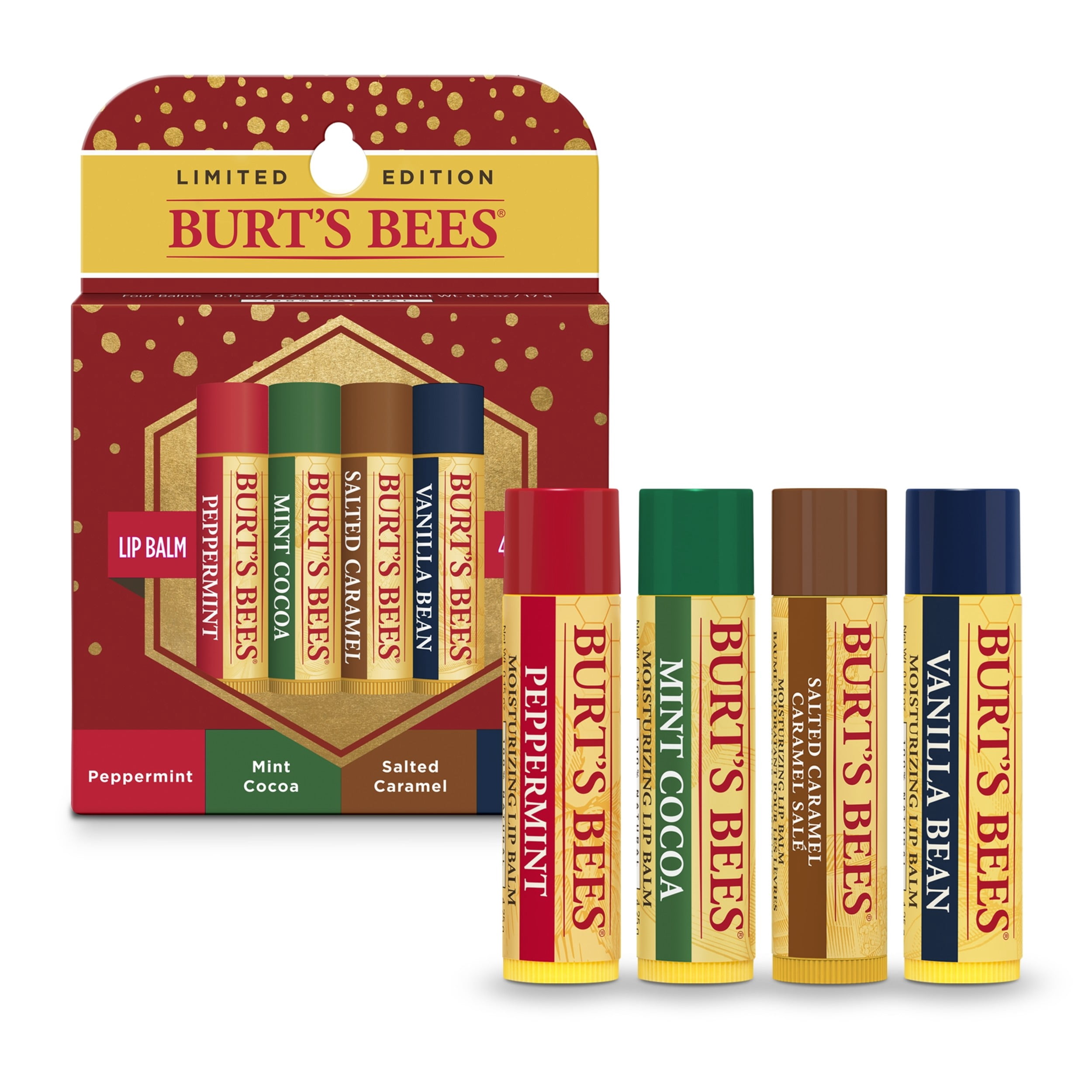 Burt's Bees Holiday Lip Care Gift Set, Sweet Seasonal Lip Balm 4Ct -  Walmart.com