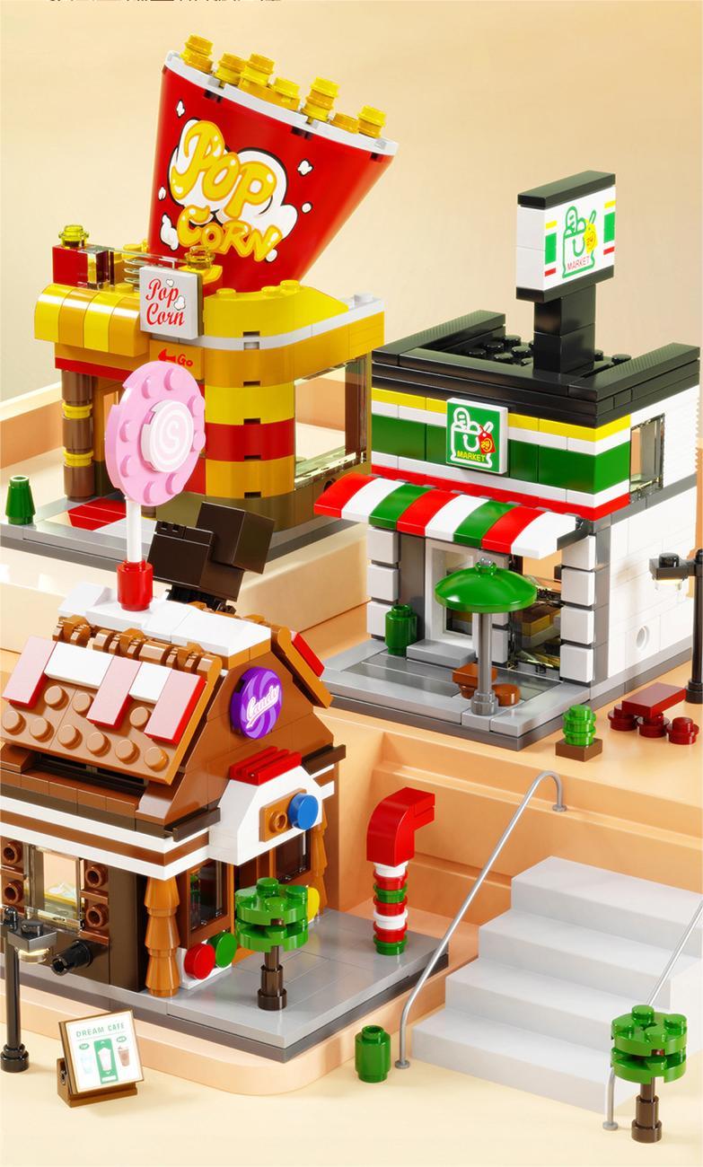 Set De Mini Bloques Sembo City: Librería Y Tienda Con Bolsa Y Barra – Juguete De Construcción Arquitectura, 6+ Años