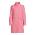 thumbnail image 3 of Time and Tru Women’s and Plus Faux Wool Funnel Neck Coat, 3 of 5