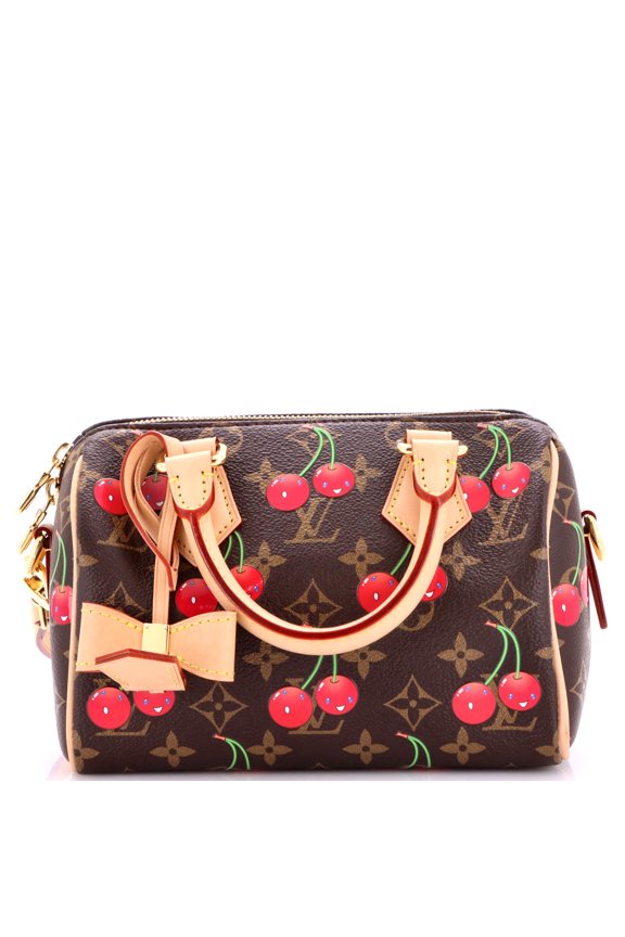Pre-Owned x Takashi Murakami Speedy Bandouliere Bag Limited Edition Monogram Cerises 20 By Rebag