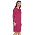 thumbnail image 2 of Inkmeso Knee Length Plain Dress Long Sleeve Boat Neck Tshirt Dress For Women, 2 of 7