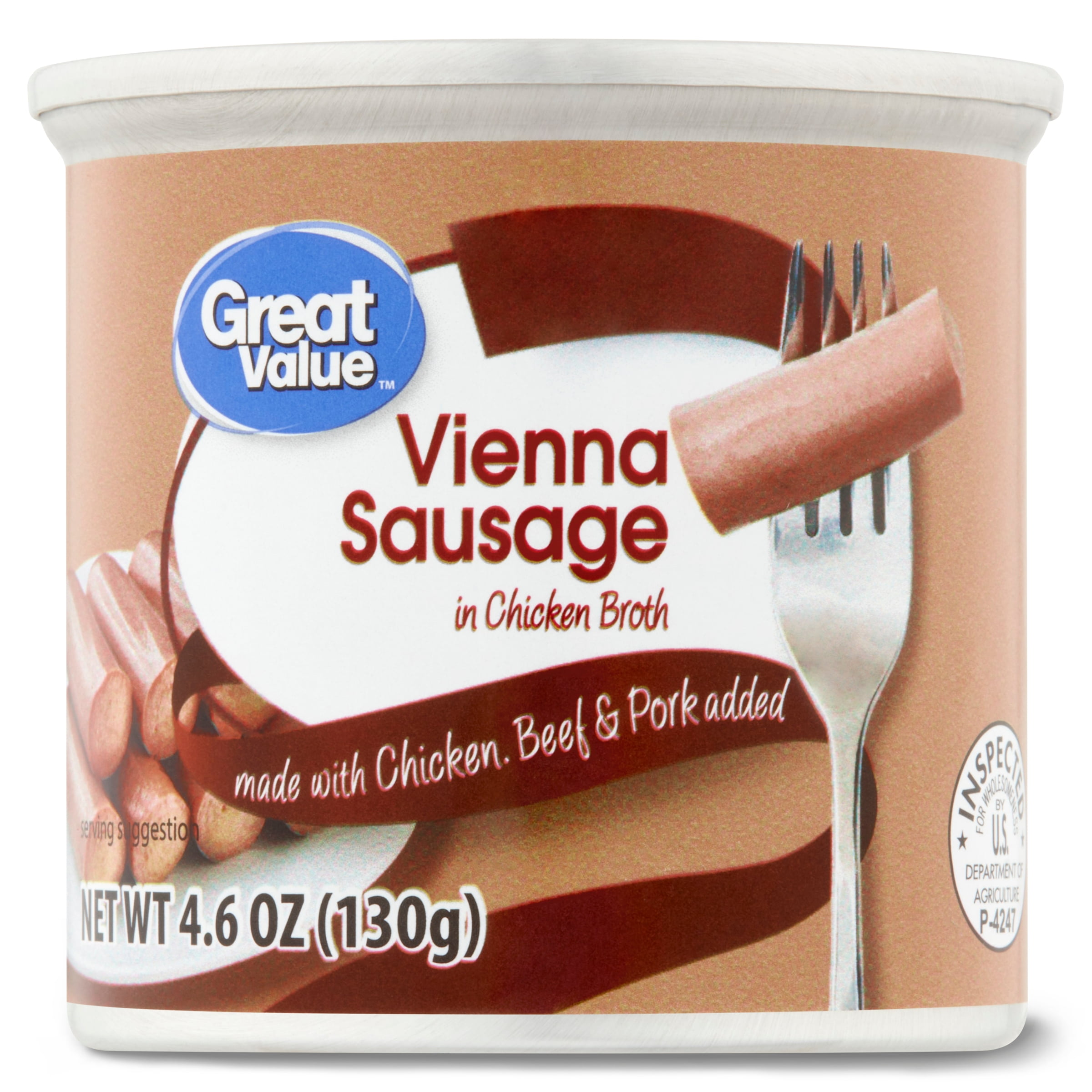 Great Value Vienna Sausage, 4.6 oz Can