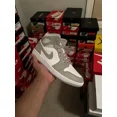 thumbnail image 1 of Ni - ke Ni - ke Air Jordan 1 Mid Linen College Grey Light Bone White 554724-082 Men's NEW, 1 of 3